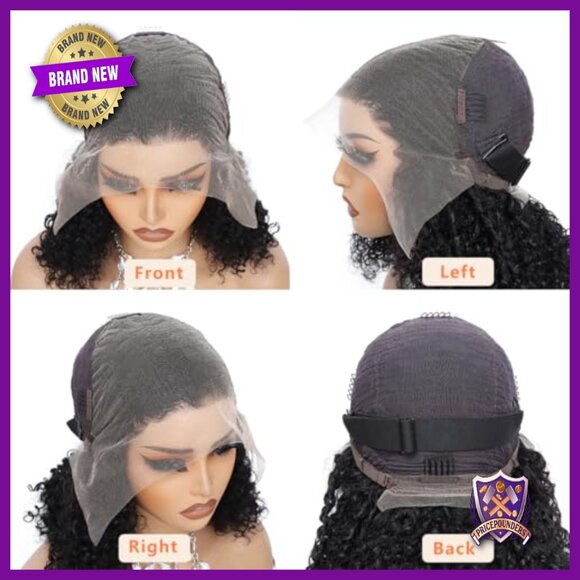 13x6 Lace Front Wig 250% Density Kinky Curly Human Hair Pre-Plucked